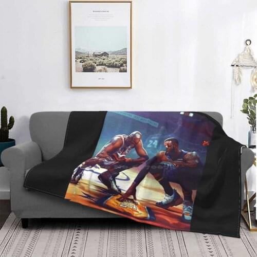 Michael And Lbj In Honor Of A Legend Shaggy Throw Soft Blanket Sofa/Bed/Travel Love Gifts Michael Lbj Early 2000S Hiphop Rap