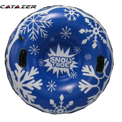 Inflatable Snow Toy Winter Ski Circle Ski Circle With Handle Durable Children Adult Snow Tube Skiing Thickened Floated Sled