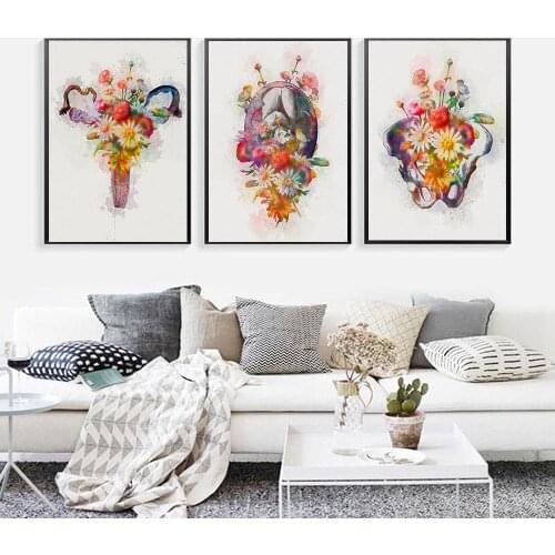 Wall Decoration Pregnancy Watercolor Painting Wall Art Midwife Gift Gynecologist Dola Medical Education Poster Canvas Painting