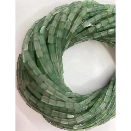 Natural Green Dongling Longfang cut 2x4mm longfang DIY boutique jewelry crystal length 38cm