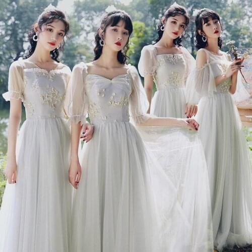 2021 the spring and autumn period and the new Chinese style bridesmaid dresses long gauze sisters temperament dress dress