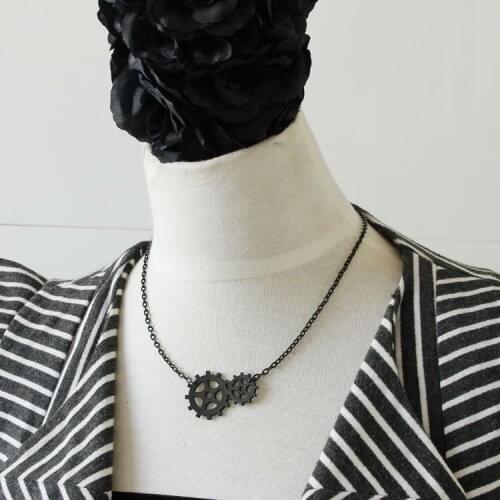 Punk wind ornaments gears female necklace fashion hip hop punk chain clasp jewelry accessories