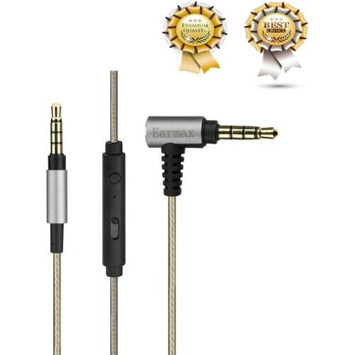 Silver Plated Audio Cable with Remote Mic For SONY MDR-100AAP 100ABN XB950BT