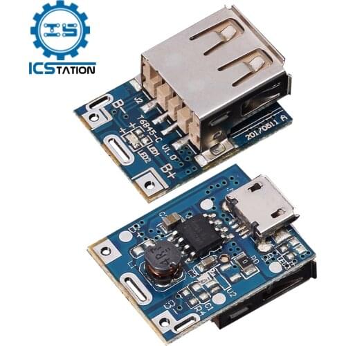 5Pcs 5V 1A Boost Step Up Power Module Lithium LiPo Battery Charging Protection Board USB Output DIY Charger 134N3P Program