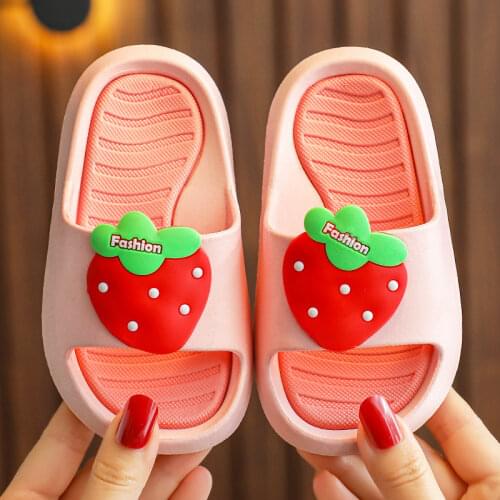 Children ShoesChildrens Slippers Toddlers Little Boys Girls Cute Fruit Slides Sandals Non Slip Beach Pool Shoes Baby Pantuflas