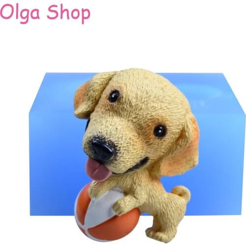 DYL792 Dog Silicone Mold Animal Mold Jewelry Making Cabochon Polymer Clay Resin Handmade Cake Decorating Candy Chocolate