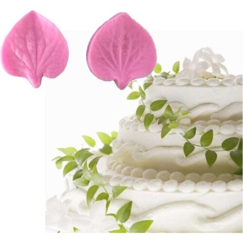 Leaf fondant silicone mold 3D flower cooking wedding decoration baking Sugar Craft Molds Leaves DIY Cake mold