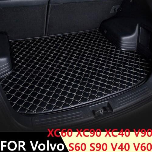SJ Custom Waterproof Car Trunk Mat AUTO Tail Boot Tray Liner Cargo Carpet Pad Fit For VOLVO XC60 XC90 XC40 S60 S90 V40 V60 V90