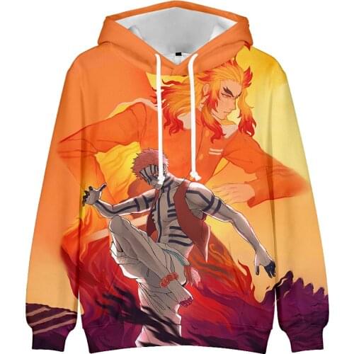 Popular Cartoon Demon Slayer: Mugen Train 3D Men/Women Demon Slayer Hoodies Anime Sweatshirts Harajuku kids Long Sleeve