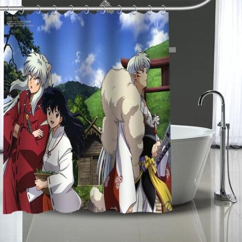 Custom Inuyasha Shower Curtain Modern Fabric Bath Curtains Home Decor Curtains More Size Custom Your image