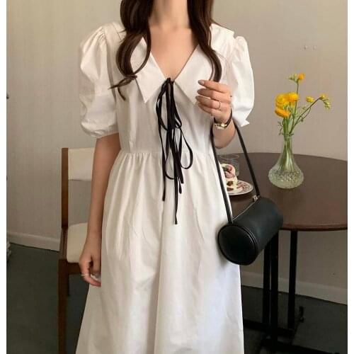 Alien Kitty Streetwear OL Loose Prom A-line Chic Femme Office Lady Basic Cute Sweet Princess All Match Long Dresses Vestidos