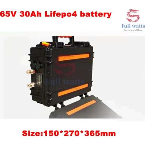 100% 60v 30Ah LiFePO4 Battery Pack 2000W Electric Bicycle Battery 60v Scooter Bike Battery Pack Power Handle Case + BMS Charger