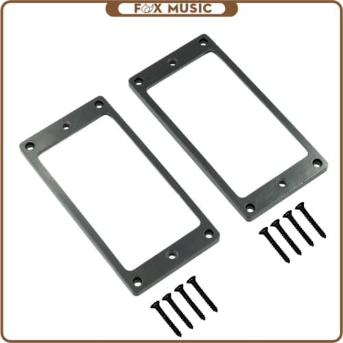 New 2Pcs Flat Metal Humbucker Pickup Frame Mounting Rings For Electric Guitar Black Color Guitar Parts Accessories