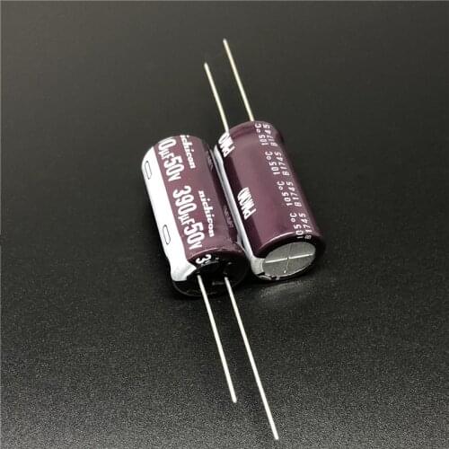 5pcs/50pcs 390uF 50V NICHICON PM Series 12.5x25mm 50V390uF Low Impedance Aluminum Electrolytic capacitor