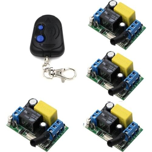 AC 220V 1CH Relay RF Wireless Remote Control Switch Radio Control Switch Receiver + Wireless Transmitter Light LED Bulb Switch
