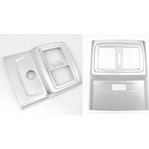Sliver ABS Rear Air Conditioning Vent Frame Trim Accessories For BMW X1 F48 2016-2019/ X2 F47 2018 2019