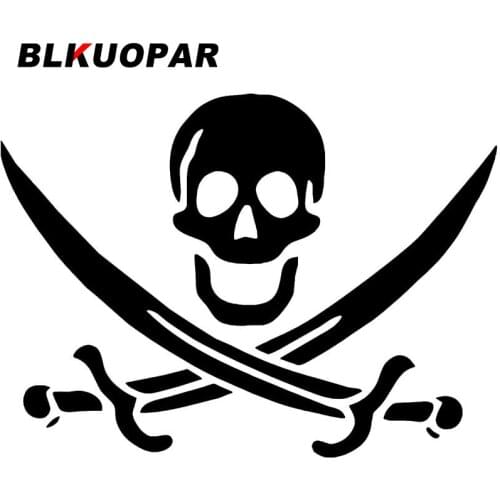 BLKUOPAR for Jolly Roger Car Stickers Waterproof Creative Decals Personality Scratch-Proof Windows Trunk Decor Car Styling