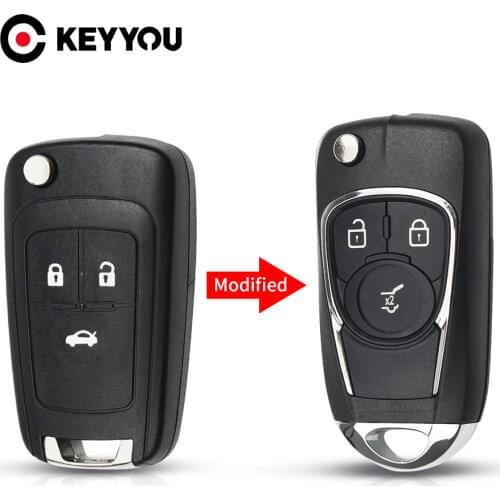 KEYYOU 3Buttons For Chevrolet Cruze Lova Sail Aveo For Opel Vauxhall Astra H J Corsa E Insignia Fob Modified Car Key Shell Case