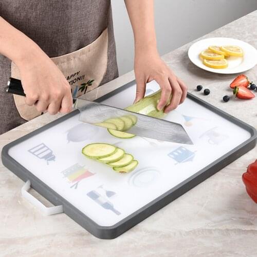 Cartoon Pattern Double-sided Stainless Steel Plastic Cutting Board Fruit Vegetable Meat Chopping Boards Practical Kitchen Tool