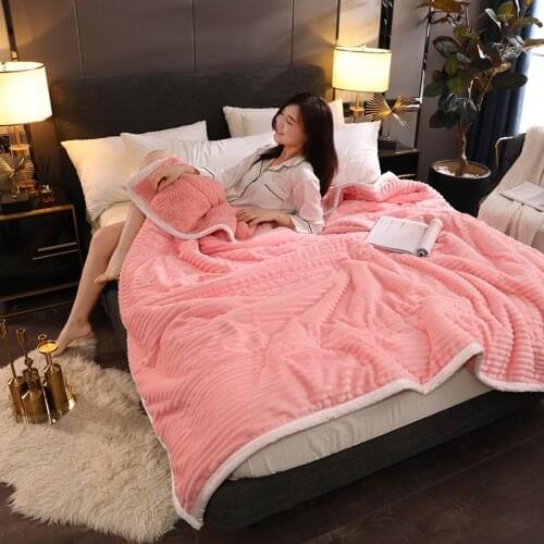 Princess Fleece blankets and throws Adult Thick Warm winter Blankets twin queen pink flannel Blankets On Bed Christmas gifts