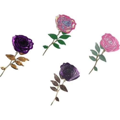 T shirt women Flower patch sequins 330mm Rose deal with it Iron on patches for clothing Diy stickers t shirt mens free shipping