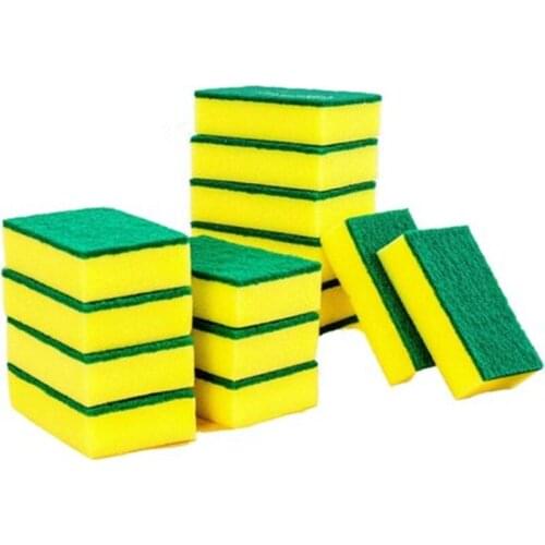 20pcs Dishcloth Kitchen Dishwashing Sponges Powerful Decontamination Double-sided Cleaning Oil Stains Removing Tool
