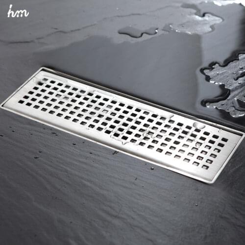 Hm Drains Drain Colander Floor Drain Strainers Covers Anti-odor 30*10cm Square SUS304 Drains Bathroom Invisible Shower Drainer