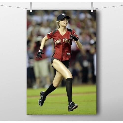 Canvas Posters baseball Model Kate Upton Beautiful legs girl Wall Art Silk Printed Framed Painting for Room Decor