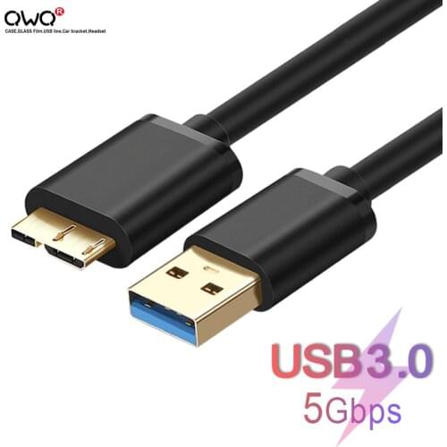 Micro B USB C 3.0 Data Sync Cable to USB 3.0 Transfer Fast Charger Cord for Samsung S5 Note 3 External Hard Drive Disk Data Cord