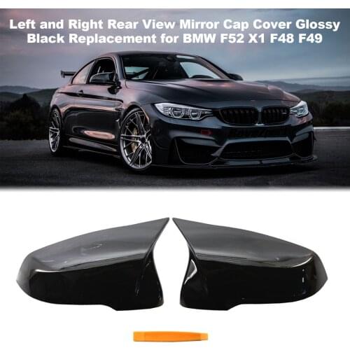 Left and Right Rear View Mirror Cap Cover Glossy Black Replacement for BMW F52 X1 F48 F49 Car accessories