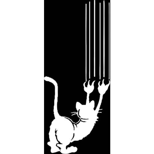 LLY-1301 Funny Angry Cat Claw 3D Modeling Decal PVC Auto Body Are Body Door Trunk Cover Waterproof Self-adhesive Stickers