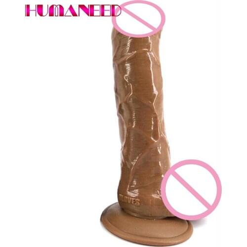23.5*5cm Huge Thick Dildo Realistic Penis Large Dong Big Head Cock Real Dick Adult Women Erotic Insert Sex Products for Couples