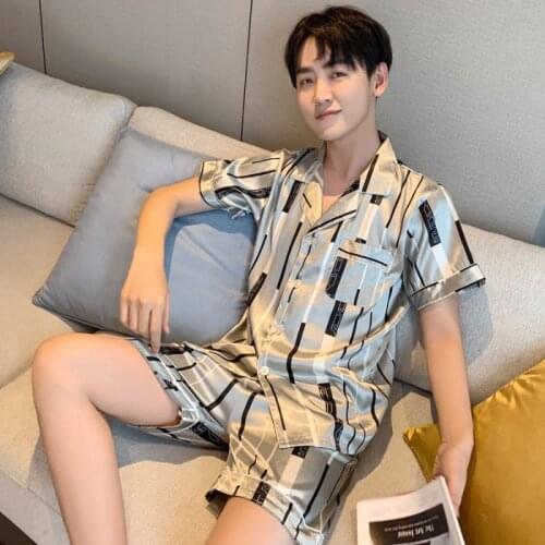 PAJ summer pajamas man underwear pyjamas men sleepwear Silk satin home clothes for male pijama masculino pijama hombre invierno