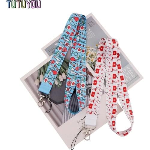PC3195 Medical Themed Medical Supplies ID Badge Lanyards Mobile Phone Rope Key Lanyard Neck Straps Accessories For Doctor Nurse