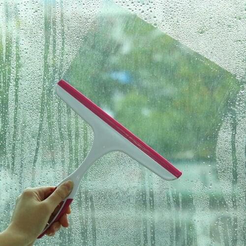 Portable Home Glass Scraper Wiper Window Brush Cleaner Car Window Squeegee Cleaning Wiper Rubber Blades Easy to Use Tool UD88
