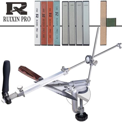 RUIXIN Professional Kitchen Knife Sharpener Whetstone Updated Multifunction Fixed Angle Sharpening System Apex Edge Honing Tools