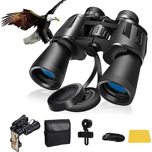 20x50 Binoculars For Adults With Phone Tripod Waterproof HD Professional Binoculars For Bird Watching Hunting Travel Sports