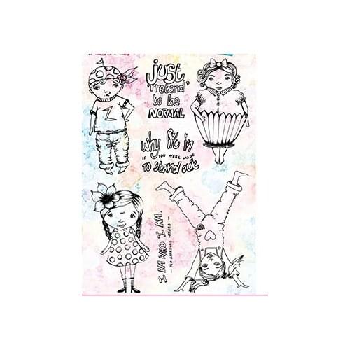 Girl Transparent clear Stamp Seal for DIY scrapbooking photo album Decorative clear stamps A900