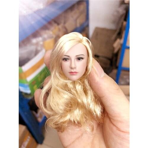 1/6 Valkyrie Profile Head Sculpt Norway Blond Hair Female Soldier Beauty Head Carving for 12in Tbleague Phicen Doll Body Toy