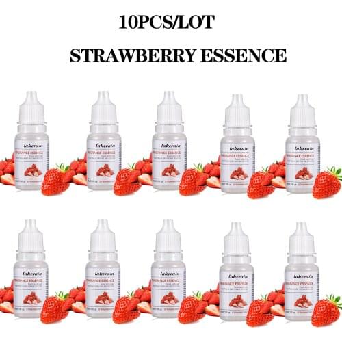 10Pcs Flavors Natural Flavor Essence for Handmade Cosmetic Lip Gloss Base Lipgloss DIY Food Grade Fragrance Flavoring Essential