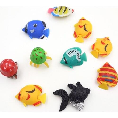 100Pcs/lot Wholesale Aquarium Fish Tank Plastic Fish Aquarium Colorful Tropical Fishes Ornaments Simulated Fish Decoration