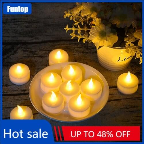 24Pcs LED Candles Warm White Led Flameless Candles Battery Operated Moving Artificial Tea Light for Wedding Anniversary Party