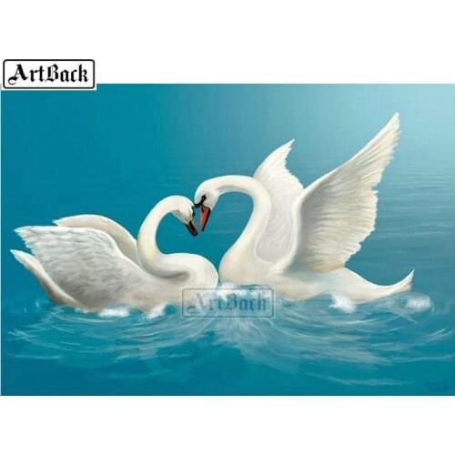5d diamond painting swan baby icon for home decoration diamond embroidery 3d rhinestone mosaic crafts gift