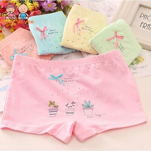 6Pc/lot Girls Underwear Girls Boxer Baby Pure Cotton Underpant Cotton Boxers Underwear Underwear Children for 2 -12 Y