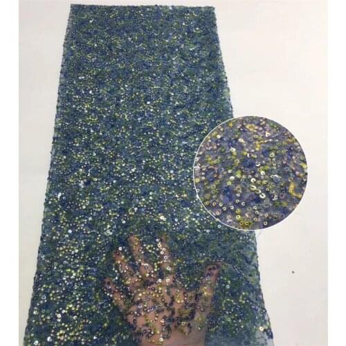 African lace fabric 2021 high quality lace bride French sequin Ghana lace fabric, Nigeria party dress ZX36831