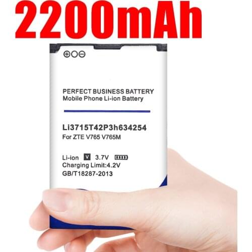 Li3715t42p3h634254 2200mAH Rechargeable battery For ZTE V765 V765M Leo Q1 Smart