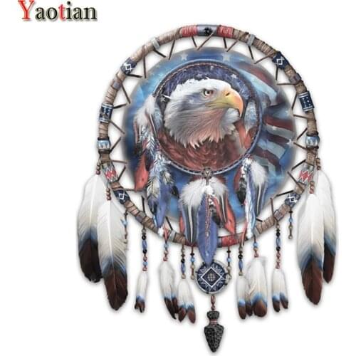 DIY 5D Diamond Painting Bald Eagle Diamond Embroidery Mosaic Cross Stitch Kit Feathers Full Square Drill Home Decoration Gift