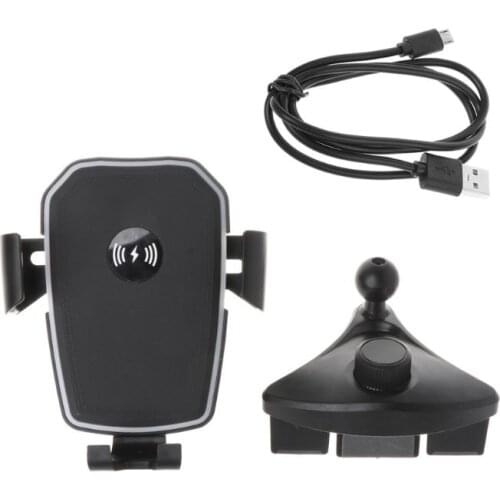 Car Qi Wireless Charger CD Mount 360°Rotatable Holder for iPhone X 8 Samsung S8