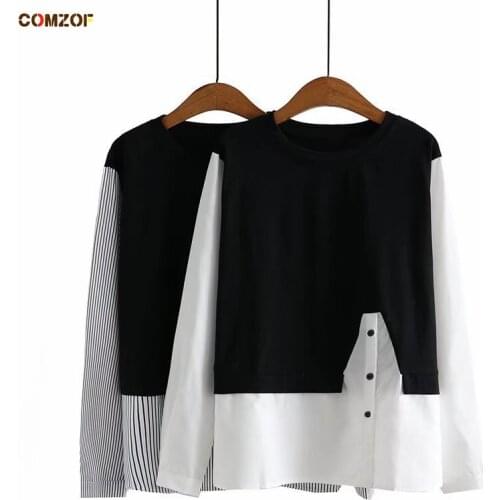 Женские полосатые футболки COMZOF China At AliExpress