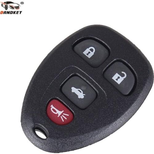 DANDKEY New Transmitter keyless entry remote Key Case Shell Fob & Pad 4 Buttons for Chevrolet Buick GMC Saturn Outlook